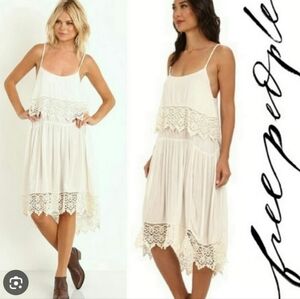 430-Nwt Free‎ People Cream Textured Dress